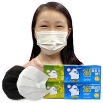크린테크 365헬스데이 국산 일회용 귀안아픈 마스크 아동용 성인용 120매입(60매입 2박스), 성인용 2BOX, 검정&회색