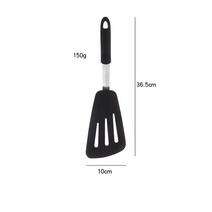 주방 용품 팬케이크 스테인레스 스틸 손잡이 붙지 않는 실리콘 그릴 튀김 고기 피자 삽 도구, 02 B