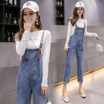 워싱블랙데님오버롤 슬림 일자핏 흑청 멜빵 청바지 빈티지 워싱 블랙 데님 오버롤 스트랩