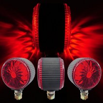 LED 양면등 차폭등 사이드램프 레드 빨간색 화물차 1톤윙바디 안개 4톤트럭, 24V용-할로겐전구 중형