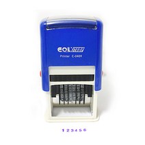 스탬프 회전인 숫자 날짜 유통기한 도장 만년6단 넘버링 자동 스탬프 C-0409