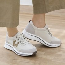 제이슈 소가죽 모티 큐빅 스니커즈 4cm