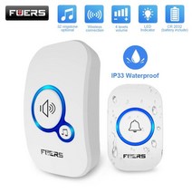 인터폰 Fuers M557 방수 무선 도어벨 가정용 초인종 배터리 포함 차임 지능형 32곡 스마트 현관 벨 알람, CHINA_Black Color Kit 4+EU 플러그