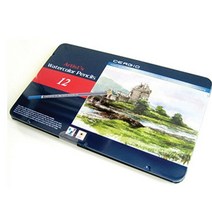 PGM*^몰대광 세르지오 수채 색연필 12 컬러링북 수성 세트 나무 틴케이스^^췤pgm, a^^옵션없슴