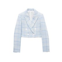 하객룩 SheBlingBling 2022 가을 여성 Traf 자켓 정장 슬림 격자 무늬 블레이저 탑 + Skorts 반바지 2 조각
