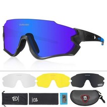 QUESHARK-여성 남성 편광 사이클링 선글라스 스포츠 MTB 4 렌즈/세트 자전거 안경 라이딩 로드 UV 미러 자전거 안경 고글
