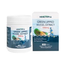 HEALTHPIA 뉴질랜드 초록홍합 헬스피아 초록잎홍합 1000mg 초록입홍합 500캡슐 Green Lipped Mussel Extract, 1개