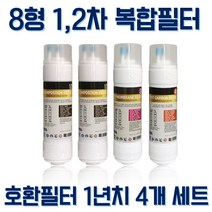 동양(SK)매직 WPU-8230C 프리미엄 복합필터 E형 4개 1년치세트 고급형, 8인치 한방향 (24CM) 4개 1년치세트