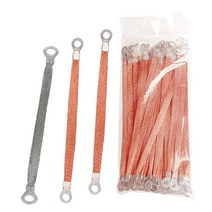 편조 케이블 접지선 연결 와이어 본딩 구리 접지 범퍼 100개, 주석 도금 알루미늄 2.5m -  300mm