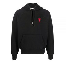 AMI 아미 23SS 여성 하트로고 자수 후드티 블랙 USW204 747 009 - 기타