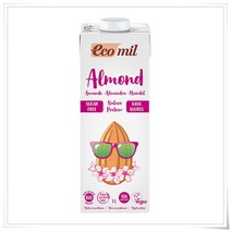 ECOMIL Protein almond milk without sugar 에코밀 무설탕 프로틴 아몬드 우유 1L 4개