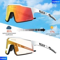 KAPVOE 레드 광색성 사이클링 안경 남성용 MTB 선글라스 여성용 로드 바이크 UV400 아웃도어 자전거 선글라스, Photochromic-1 lens, 10-Red Photochromic