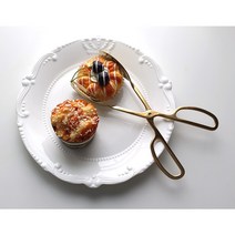 없음 럭셔리 골드 케익 집게-샐러드 빵 피자 뷔페 서버, 케익집게 골드, 1개