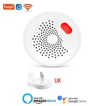 투야 가연성 가스 감지기 내장 메탄 천연 센서 스마트 홈 보안 사이렌 와이파이 경보 라이프, UK