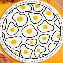 60x60 원형 침실 침대발매트 욕실앞매트 건식화장실바닥 극세사 싱크대발판 화장실러그 입구, 꽃무늬