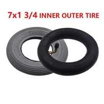 노인전동차 전동휠체어 장애인 전동차 7 인치 7x1 34 공압 타이어 내부 전기 휠체어 전륜 액세서리, inner outer tire