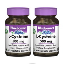 블루보넷 L-시스테인 500mg 베지터블 캡슐 글루텐 프리 비건, 60정, 2개