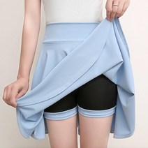 쉬폰 스커트플레어 스커트 여성용 기본 반바지 스커트 패션 다목적 블랙 캐주얼 미니 스케이터 미디엄 플