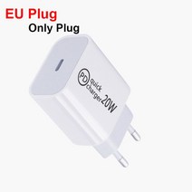 20W 고속 충전 PD USB C 충전기 아이폰 14 13 12 11 프로 맥스 삼성 S22 화웨이 샤오미 전원 어댑터 EU 플러그, 02 EU plug, 한개옵션1