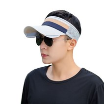 기스모 스티치 접이식 선바이저 썬캡, 그레이