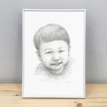 수작업 소묘 데생 흑백 인물초상화 얼굴 인물화 연필 초상화 그림 선물 주문 제작