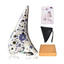 ZRAGEK 12홀 알토 C 오카리나 가방 포함 목끈 점토 소장품, Blue white