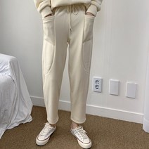 두나인 융털기모 코듀로이 배기 밴딩팬츠
