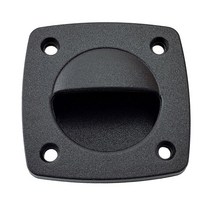 GHSHOP 2x 블랙 나일론 보트 해치 래치 로커 플러시 풀 도어 핸들 하드웨어, 59x59mm, 검은색, 1개