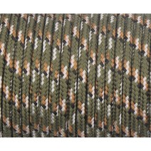 서바이벌 캠핑 클라이밍용 파라코드 2mm 원 스탠드 코어 로프, 2mm 육군 녹색 위장, 15미터