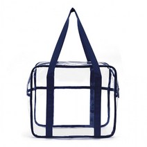 컬러팝 방수 투명 비치백(네이비) 해수욕장가방 PVC 투명가방 목욕가방 여행가방 물놀이가방