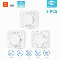 Tuya Wifi 스마트 공기 품질 모니터 CO2 센서 온도 습도 측정기 VOC HCH, 협력사, 3개