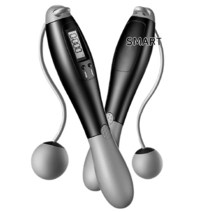 위너리스 실내외 겸용 줄없는 줄넘기 2in1 디지털 노라인 줄넘기 홈트레이닝, 블랙그레이