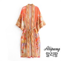 알리팡(Alipang) 여성가디건 로브 로브가운 가운 초가을 초가을로브 엔티크 복고풍