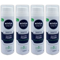 니베아 맨 센서티브 쉐이빙 폼, 200ml, 4개