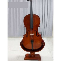 첼로 거치대 우드 원목 스탠드 보관함 가정용 입문용첼로 브리지 공연 전시대 음악실 기둥 용품, (일반) 1/2  1/4 첼로 스퀘어 베이스