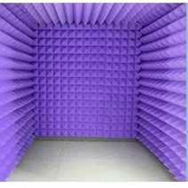 방음부스 아파트 가정용 노래방 조립식 방음 부스 방송용 미니 이동식 1인 녹음, 겉은 그레이 안은 퍼플