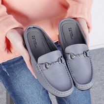 1cm 4color 가죽 실버 체인 여성블로퍼 슬리퍼 로퍼 단화 065