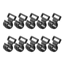 10pcs 텐트 후크 캠핑 캐러밴 천막 텐트 바람 밧줄 클램프 텐트 클립 야외 바람 방전 액세서리, 검은색, 11*20*6mm