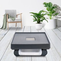 화분월드 인테리어 정사각 이동식 화분받침대 모던베이직, 뷰티그레이
