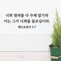 LU-S63) 성경 레터링_베드로전서 5장7절, 블랙