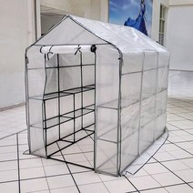 미니 비닐하우스 야외 발코니가든 온실난방 원예식물 화초 다육보-626567, 05.3칸 인라인 화이트