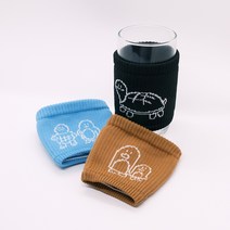 [클로에코] 다회용 폐플라스틱 컵홀더 (4개입), 하늘색(어른동물) 2개, 하늘색(어른동물) 1개, 갈색(펭귄) 1개