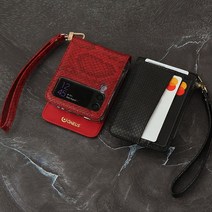 갤럭시 Z플립3 파이톤 가죽 지갑 케이스 스트랩 분실방지 고급스러운 선물