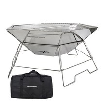 아웃도어웍스 캠핑화로대 육각 접이식화로대 불멍화로대 바베큐그릴 캠핑용