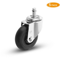 동그라미캐스터 의자바퀴 76mm 프리미엄 바퀴 5개