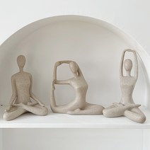 명상하는 사람 요가 피규어 인테리어 오브제 장식품, SIDE