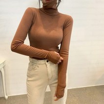 기모 목폴라 슬림핏 워머 폴라 티셔츠