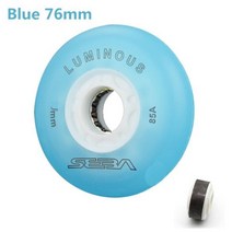 스케이트 보드 인라인 8 pcs 원래 SEBA LED 샤인 휠 85A 슬라럼 FSK Rodas 90A 슬라이드 롤러 72mm 76mm 80mm 높은 HV 형광 플래시, 85A Blue 76mm