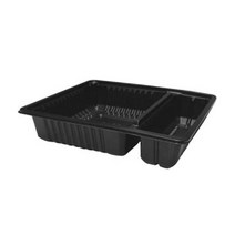 엔터팩용기 실링용기 포장용기 덮밥용기 PSW-23195-2B 검정 백색 600개, EST2319뚜껑 600개
