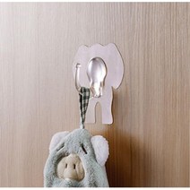 큰 후크 다용도 코끼리 디자인 접착 고리 튼튼 벽고정, 1개, 튼튼코끼리후크-단품